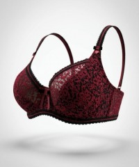 Бюстгальтер Acousma U6289DH чёрно-бордовый