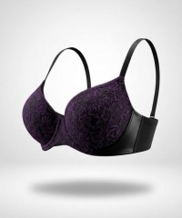 Бюстгальтер Acousma A6200-2EH чёрно-сиреневый