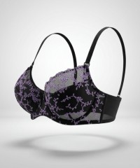 Бюстгальтер Finikin 7018D чёрно-сиреневый
