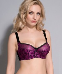 Бюстгальтер Diorella 63392DD чёрно-малиновый