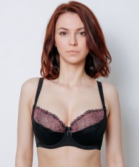 Бюстгальтер Diorella 66604D чёрно-малиновый