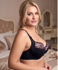 Бюстгальтер Finikin 5129D чёрно-розовый